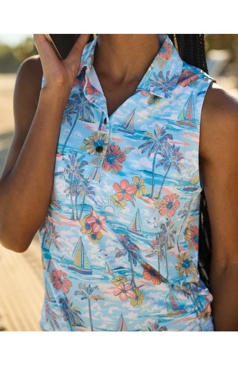 Kenny Flowers The BVIs - Ladies Sleeveless Golf Polo, Alternate, color, Blue