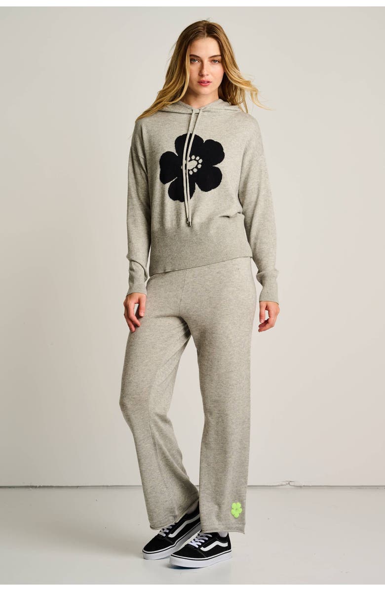 Lisa Todd Poppy Knit Hoodie, Alternate, color, Fog