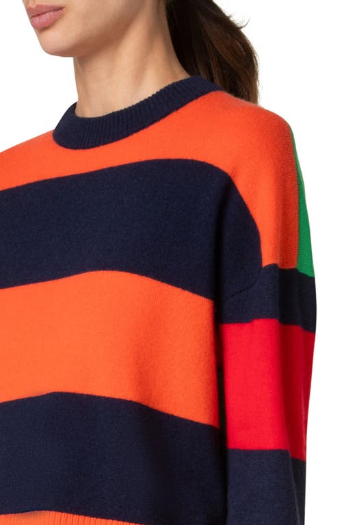Akris Punto Colorblock Stripe Virgin Wool & Cashmere Sweater In Multicolor