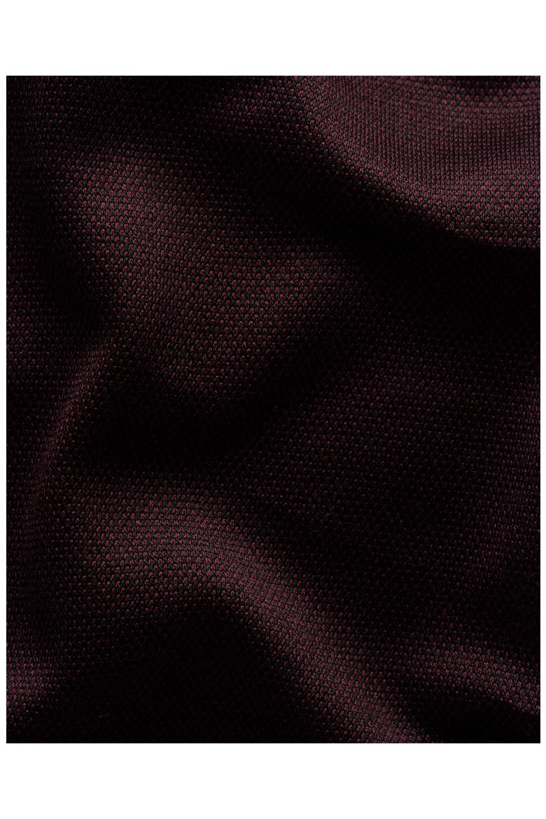Slim Fit Filo di Scozia Cotton Jacquard Shirt, Alternate, color, MEDIUM RED