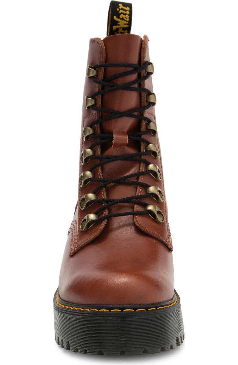 Dr. Martens Leona Combat Boot, Alternate, color, Saddle Tan Farrier