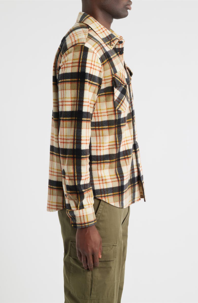 DARK SEAS Zulu Fleece Button-Up Shirt, Alternate, color, Bone