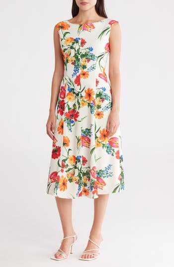 Donna Ricco Sleeveless Scuba Crepe Cocktail Dress