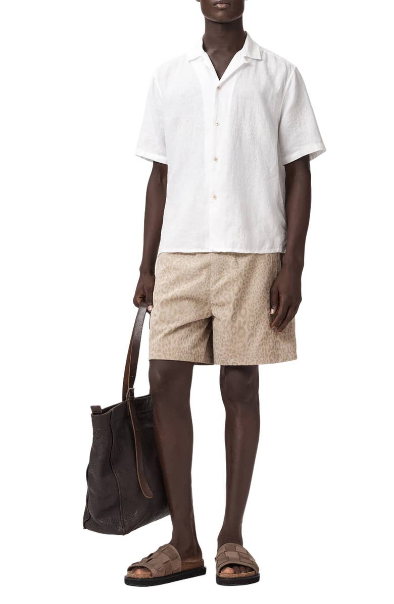 AllSaints Hockley Suede Shorts, Alternate, color, Pasilla Brown
