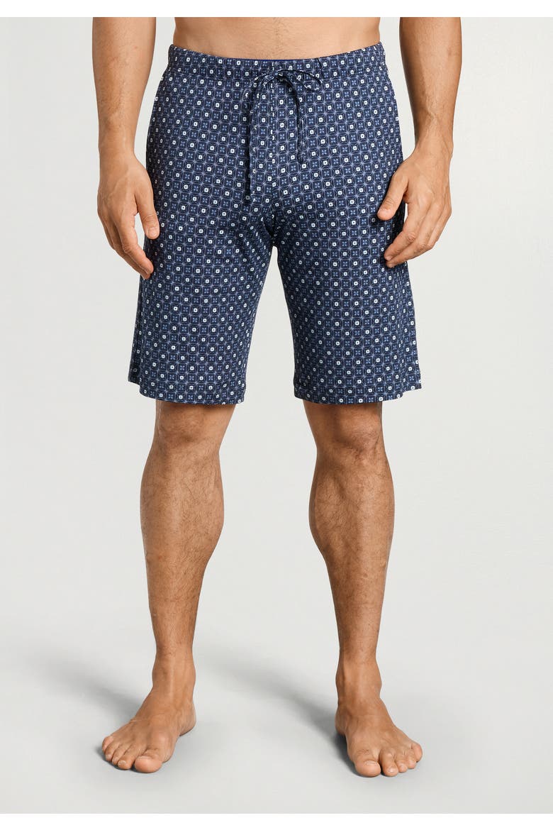 Night And Day Drawstring Cotton Shorts, Alternate, color, Squared Harmony