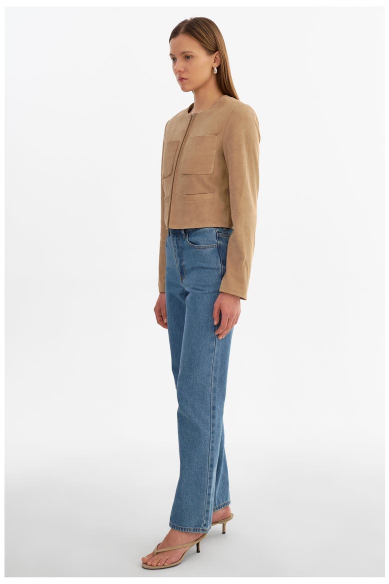 Linette S | Suede Jacket, Alternate, color, Beige