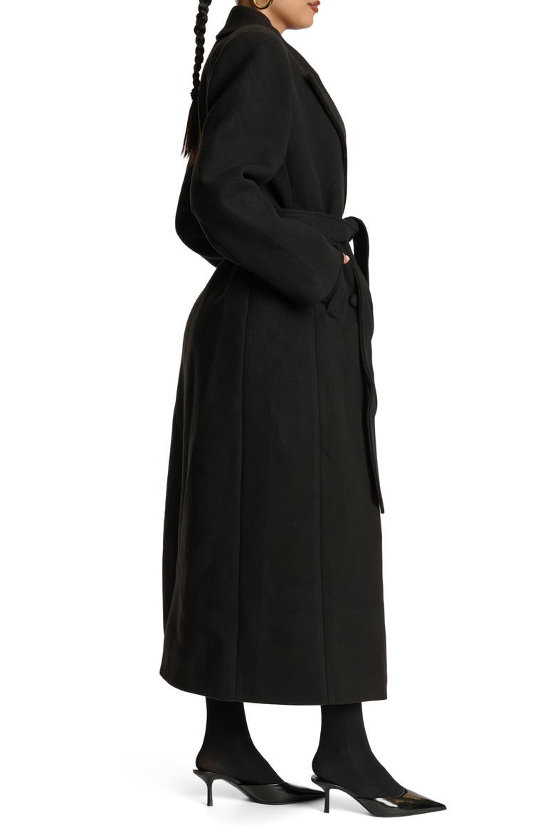 Power Oversized Coat, Alternate, color, BLACK