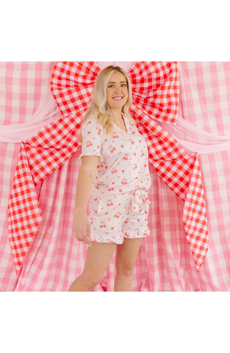 Sweet Wink Cherry Bows Women's Lounge Set, Alternate, color, Soft Pink