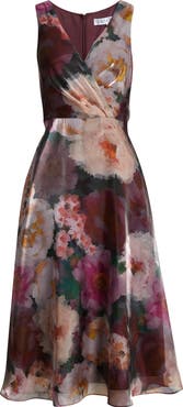 Julia Jordan Floral Print Sleeveless Cocktail Dress