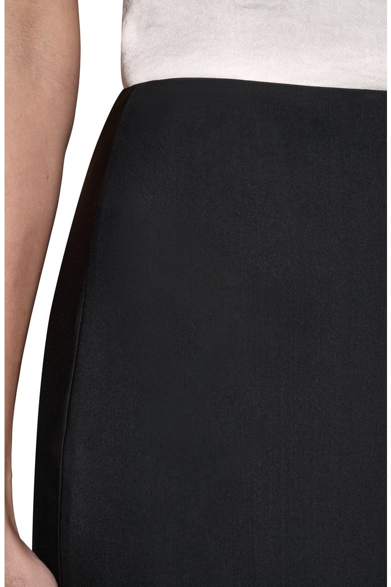 Stretch Crepe Pencil Skirt, Alternate, color, BLACK