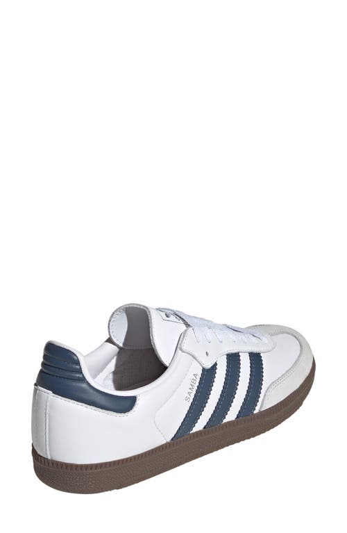 Adidas Originals Adidas Gender Inclusive Samba Sneaker In White/preloved Ink/dash Grey