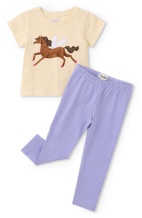 Kids' Dreamy Horse Cotton T-Shirt & Leggings Set (Baby & Toddler)