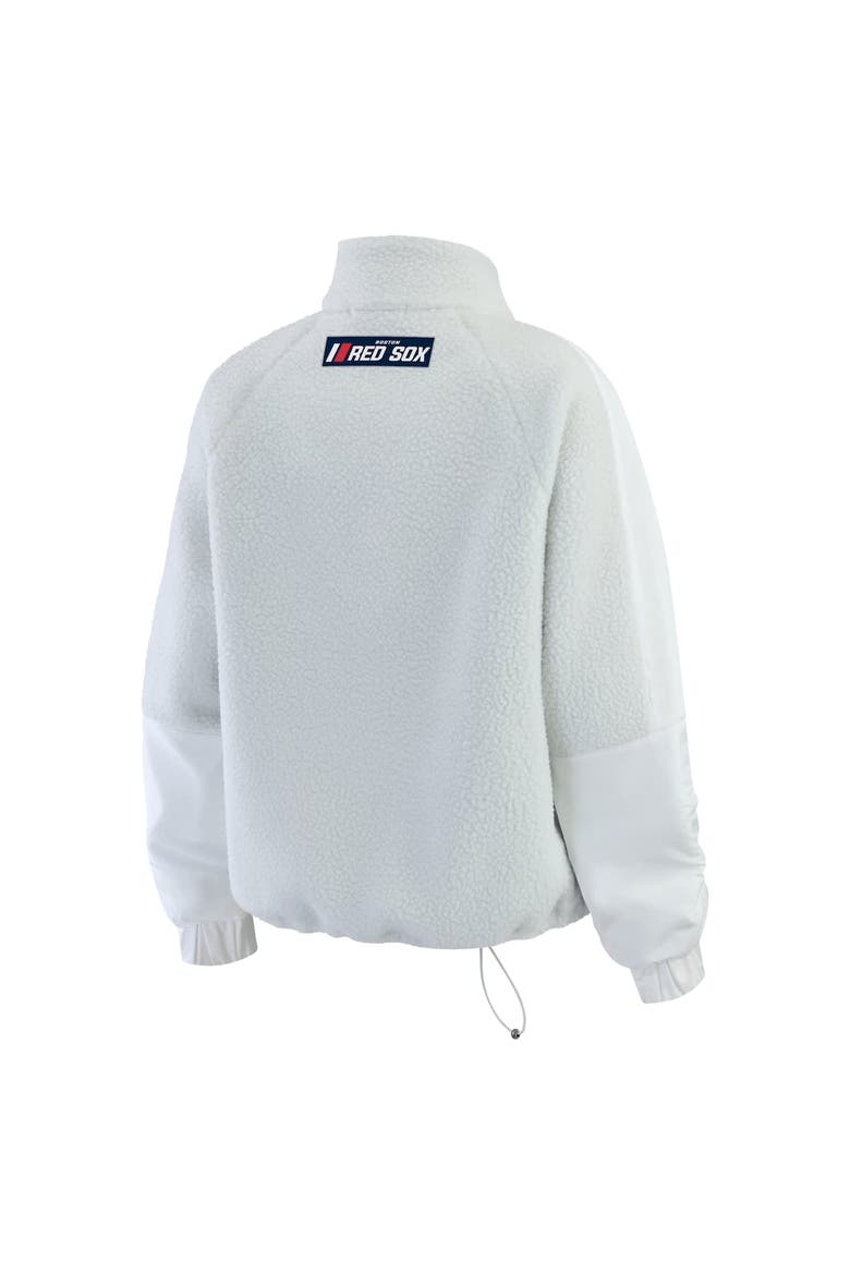 Women's WEAR by Erin Andrews Gray Boston Red Sox Polar Fleece Quarter-Zip Jacket, Alternate, color, Gray