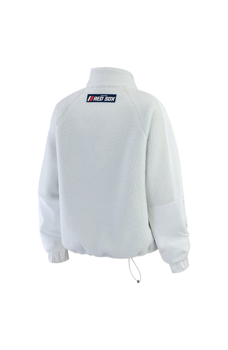 WEAR by Erin Andrews Women's WEAR by Erin Andrews Gray Boston Red Sox Polar Fleece Quarter-Zip Jacket, Alternate, color, Gray