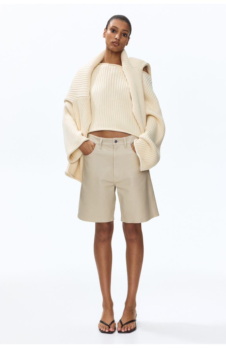 H&M Rib-knit Boat-neck Jumper, Alternate, color, Light Beige