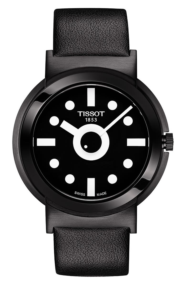 Tissot Heritage Memphis Leather Strap Watch & Strap Set, 41mm, Main, color,