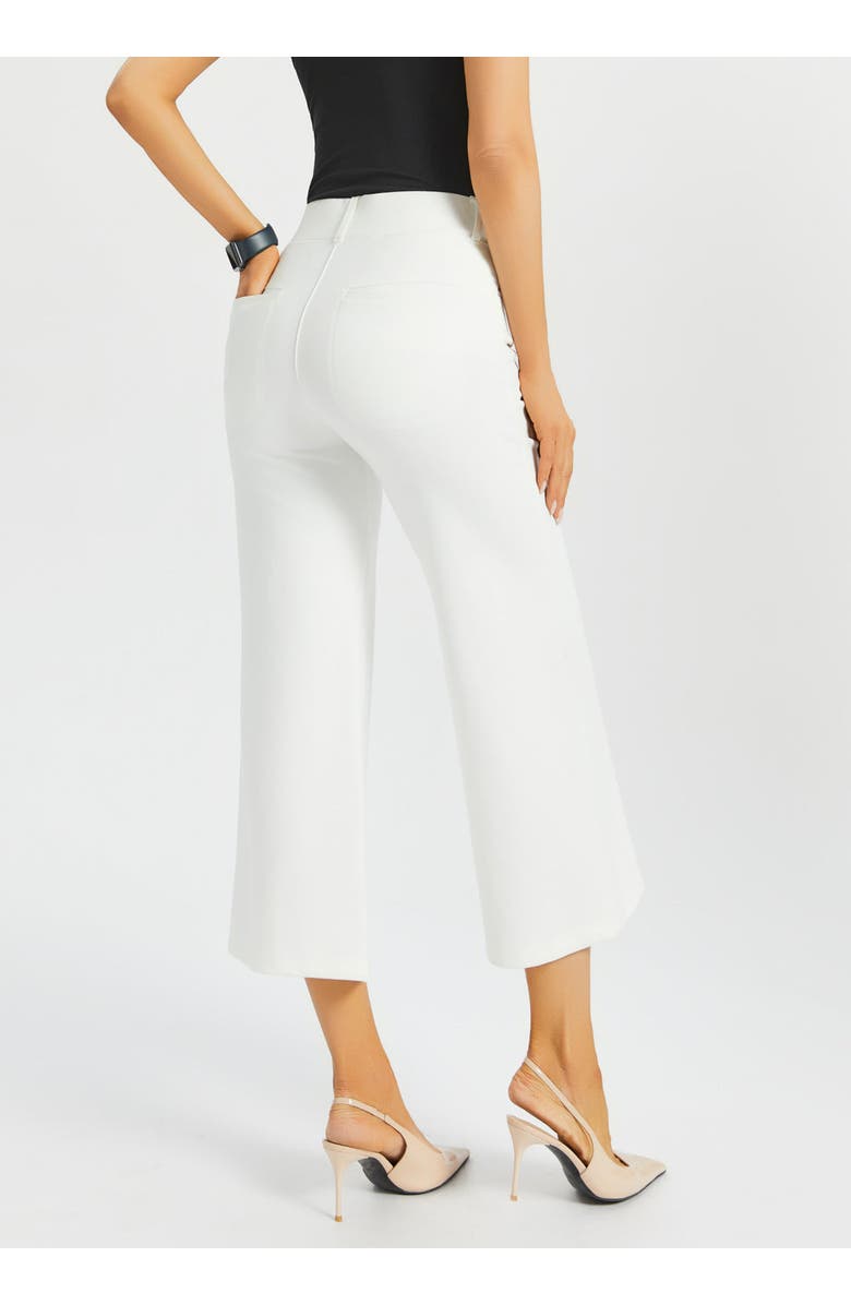 Betabrand 7 Pocket DPYP Dress Pant Yoga Pant Crop Wide, Alternate, color, Star White