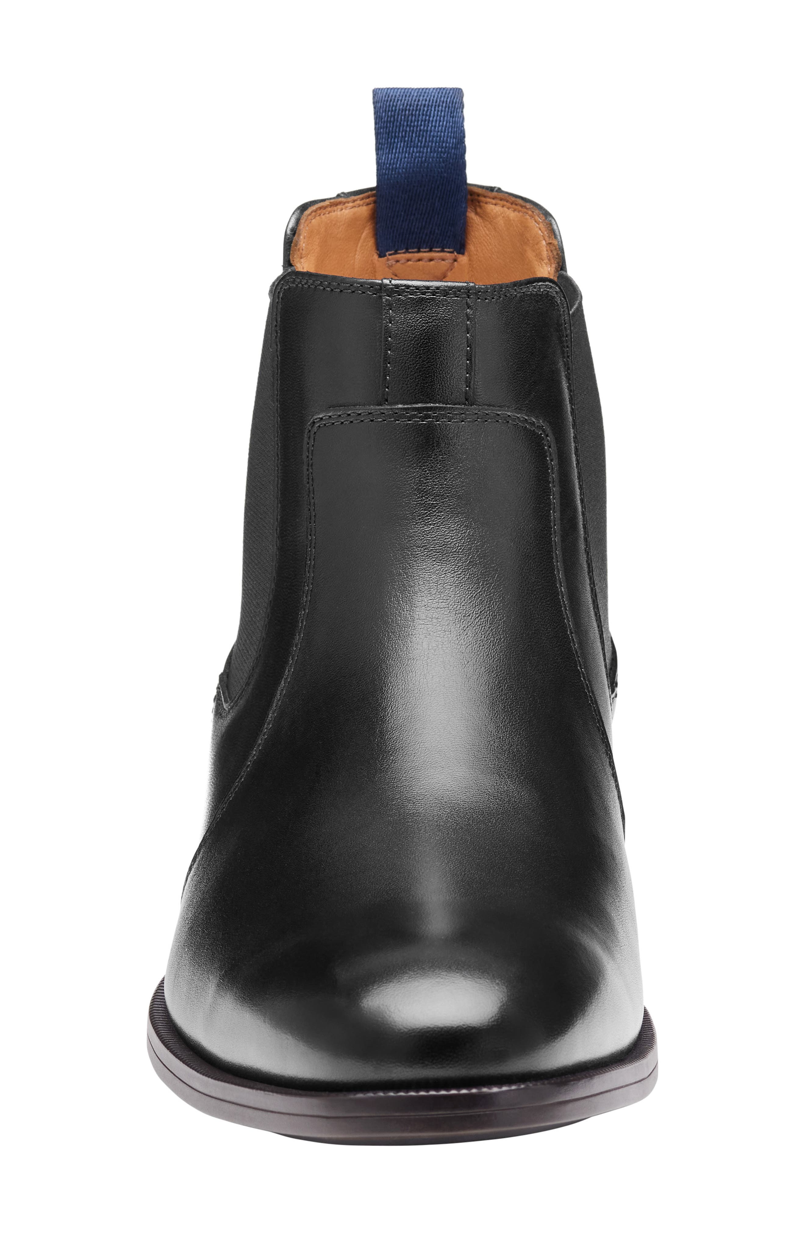 Johnston & Murphy Reeve Chelsea Boot, Alternate, color, Black Full Grain