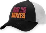 TOP OF THE WORLD Men's Top of the World Black/White Virginia Tech Hokies Stockpile Trucker Snapback Hat