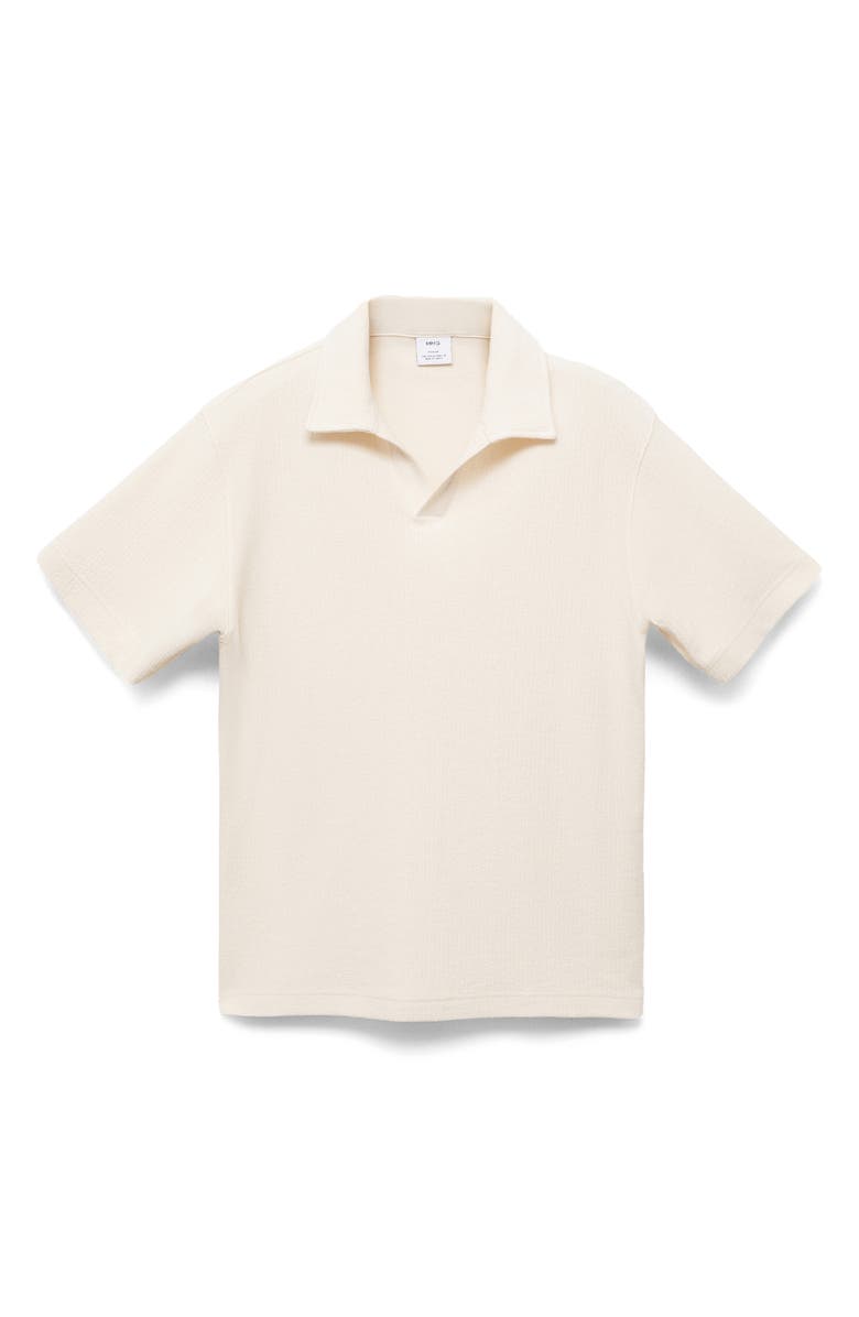 MANGO Ribbed Structure Cotton Blend Polo, Alternate, color, 