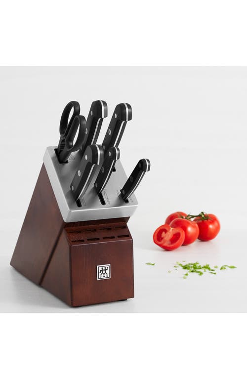 Zwilling Gourmet 7-pc Self-sharpening Knife Block Set In Black