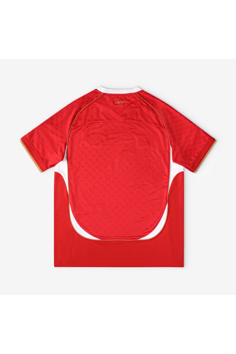 Youth Fanatics Scarlet San Francisco 49ers Football x Football V-Neck Fan Top, Alternate, color, Scarlet