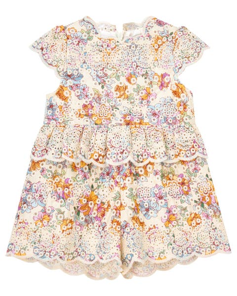 Posie Cotton Embroidered Romper