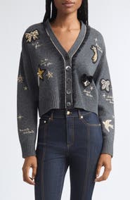 Cinq à Sept Holiday Doodles Cardigan
