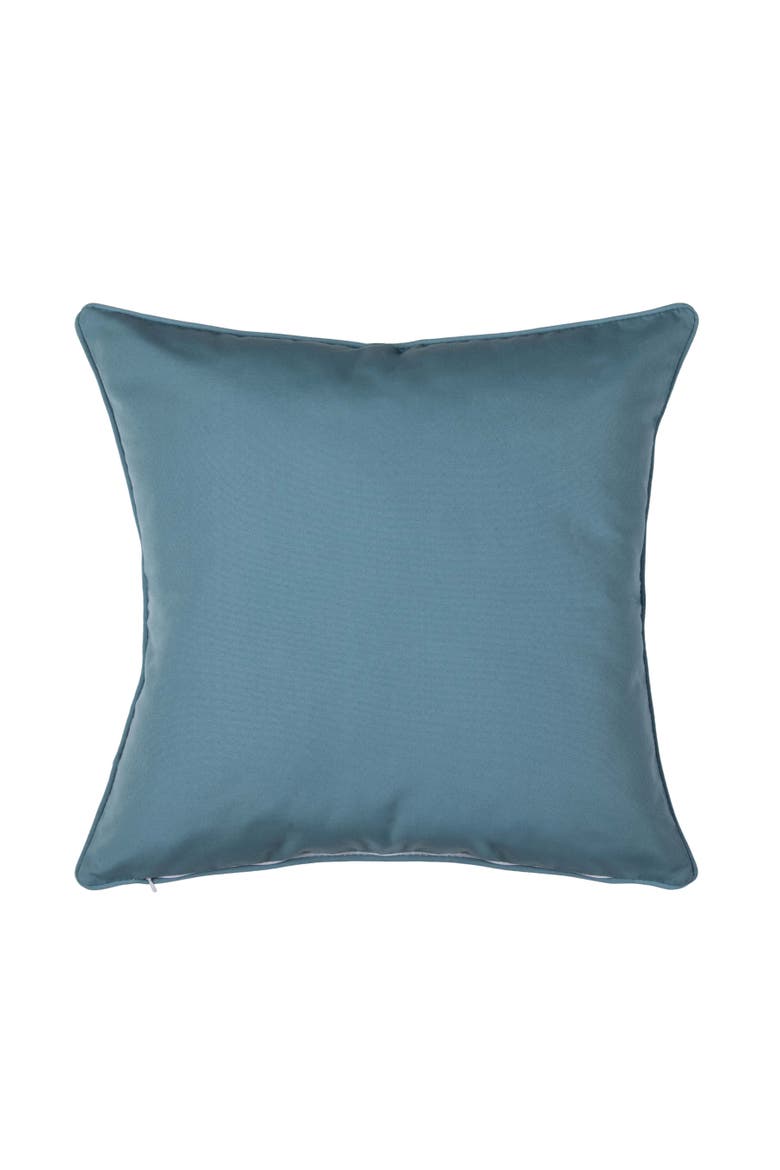 Shellgame Blue Coneshell Coastal Beach Embroidered Throw Pillow, 20" x 20", Alternate, color, Blue