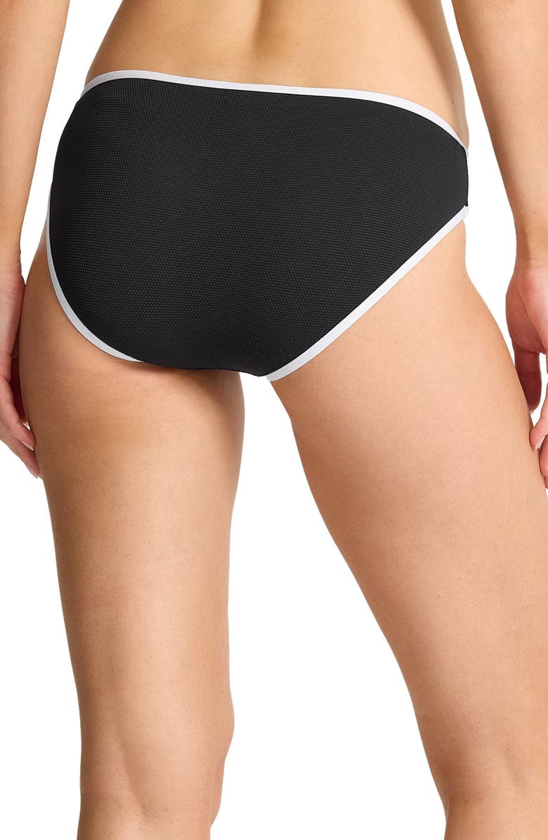 Tommy Bahama Island Cays Cabana Piqué Hipster UPF 50+ Bikini Bottoms, Alternate, color, Black