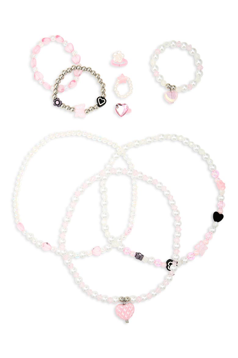 Kids' 9-Piece Assorted Necklaces, Bracelets & Rings Set, Main, color, PINK COMBO