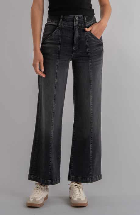 SWAT FAME Meg Fab Ab High Waist Ankle Wide Leg Jeans