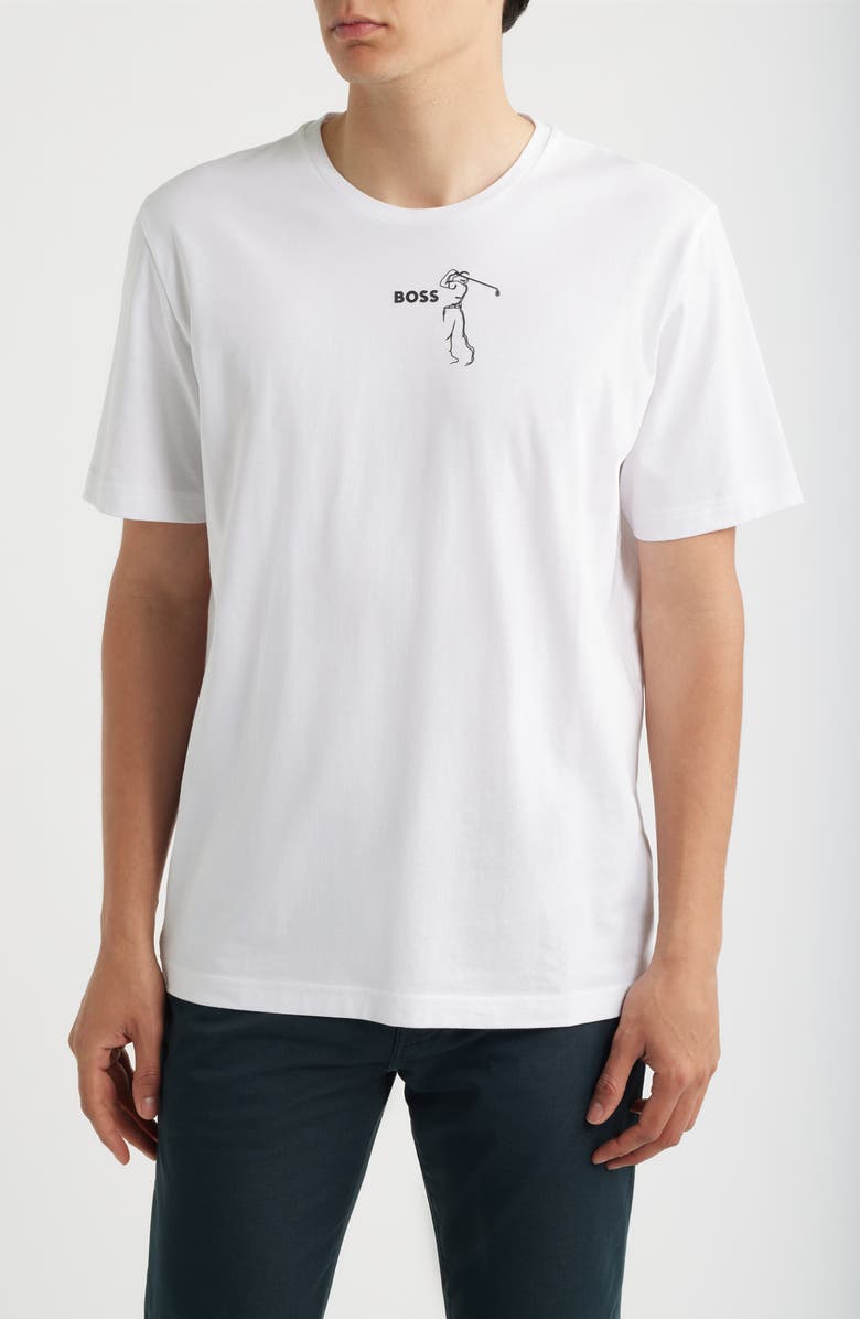 BOSS GOC Birdie Cotton Graphic T-Shirt, Main, color, White