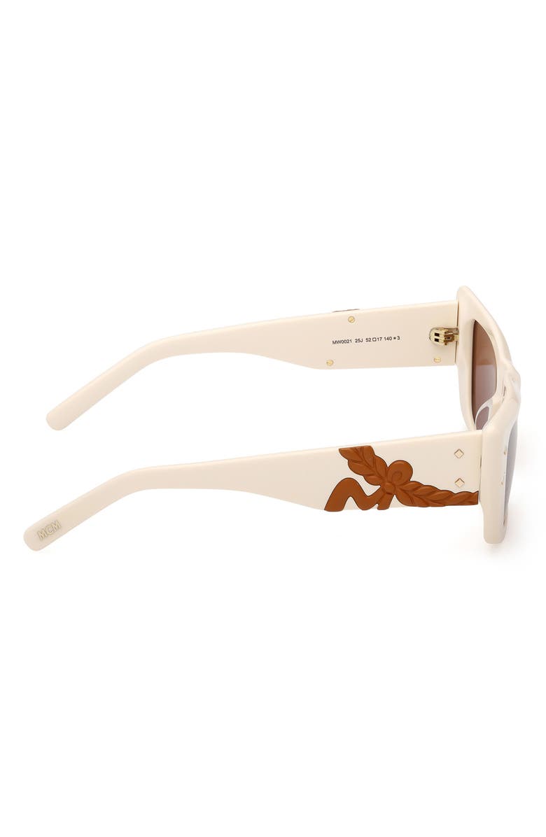 MCM 52mm Cat Eye Sunglasses, Alternate, color, Ivory / Roviex