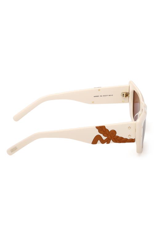 Mcm Roviex Cat Eye Ladies Sunglasses Mw0021 25j 52 In White