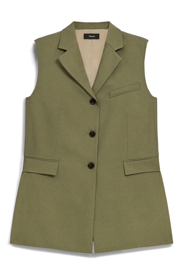 3-Button Slash Vest, Alternate, color, FOREST MOSS