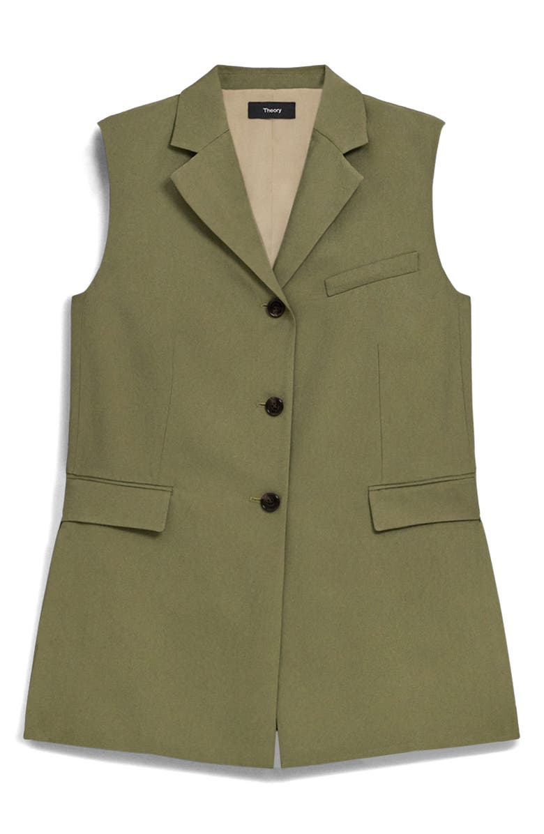 Theory 3-Button Slash Vest, Alternate, color, Forest Moss