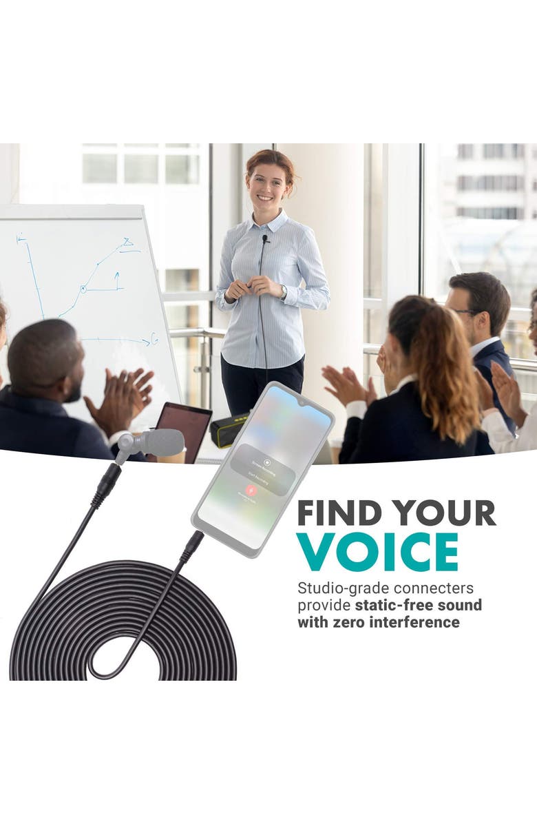 MOVO MC10 3.5mm TRS Female to Male Extension Cable - 10ft, Alternate, color, Black