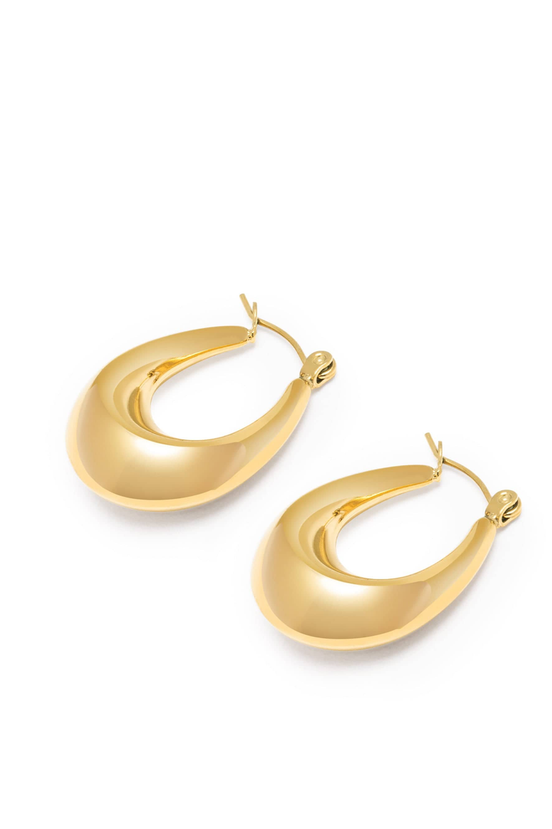 Clasp Hoop Earrings, Main, color, Gold