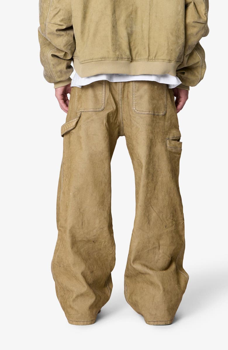 mnml Flocked Oversize Work Pants, Alternate, color, Tan