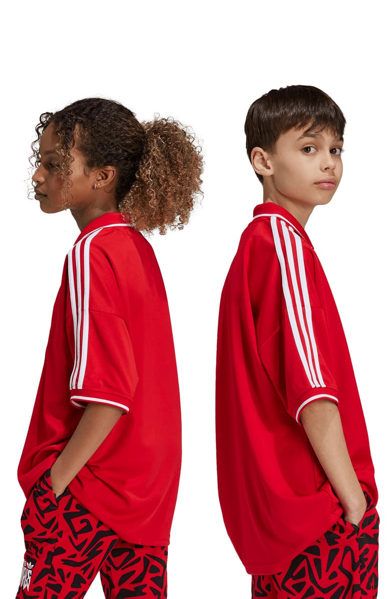 adidas Kids' Football Collared Graphic T-Shirt, Alternate, color, 