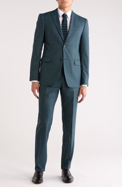 Solid Stretch Wool Suit