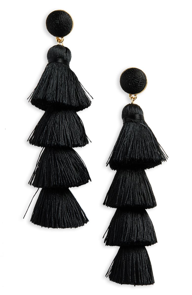 BaubleBar Gabriela Tassel Fringe Earrings, Main, color,