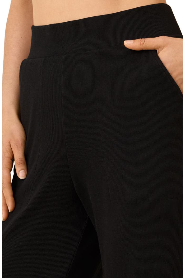Dream Rib Wide Leg Lounge Pant Made with Organic Cotton, Alternate, color, Black