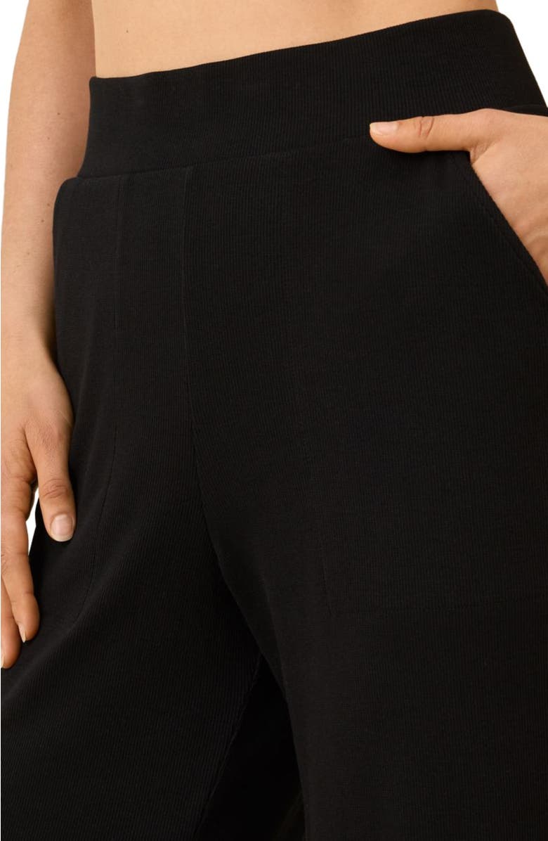 Pact Dream Rib Wide Leg Lounge Pant Made with Organic Cotton, Alternate, color, Black
