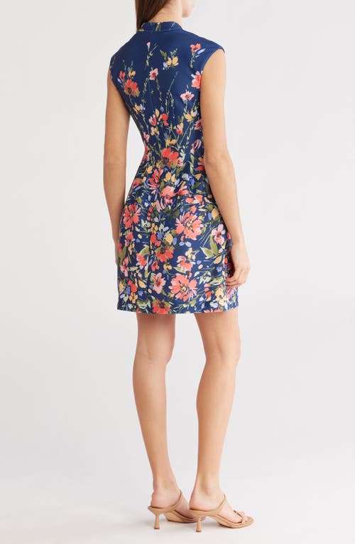 Vince Camuto Floral Cap Sleeve Fit & Flare Dress