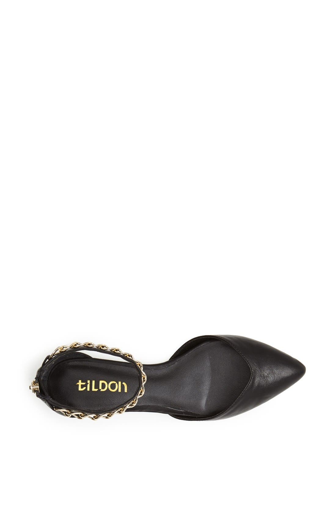 Tildon 'Anya' Ankle Strap D'Orsay Flat, Alternate, color, 