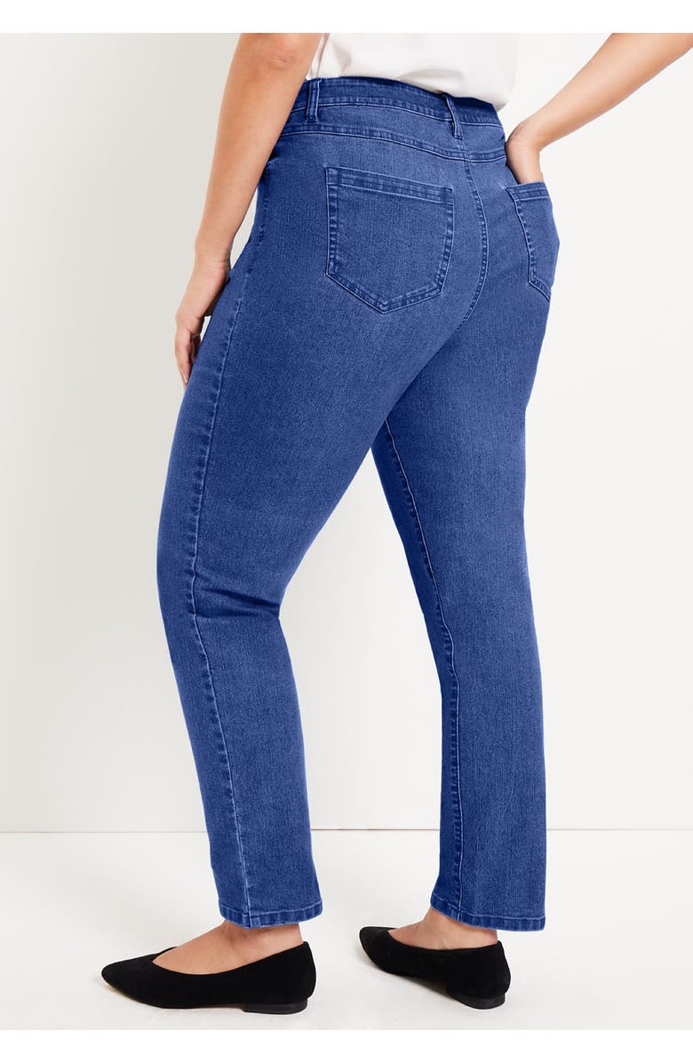 June + Vie Curvie Fit Straight-Leg Jeans, Alternate, color, Light Blue