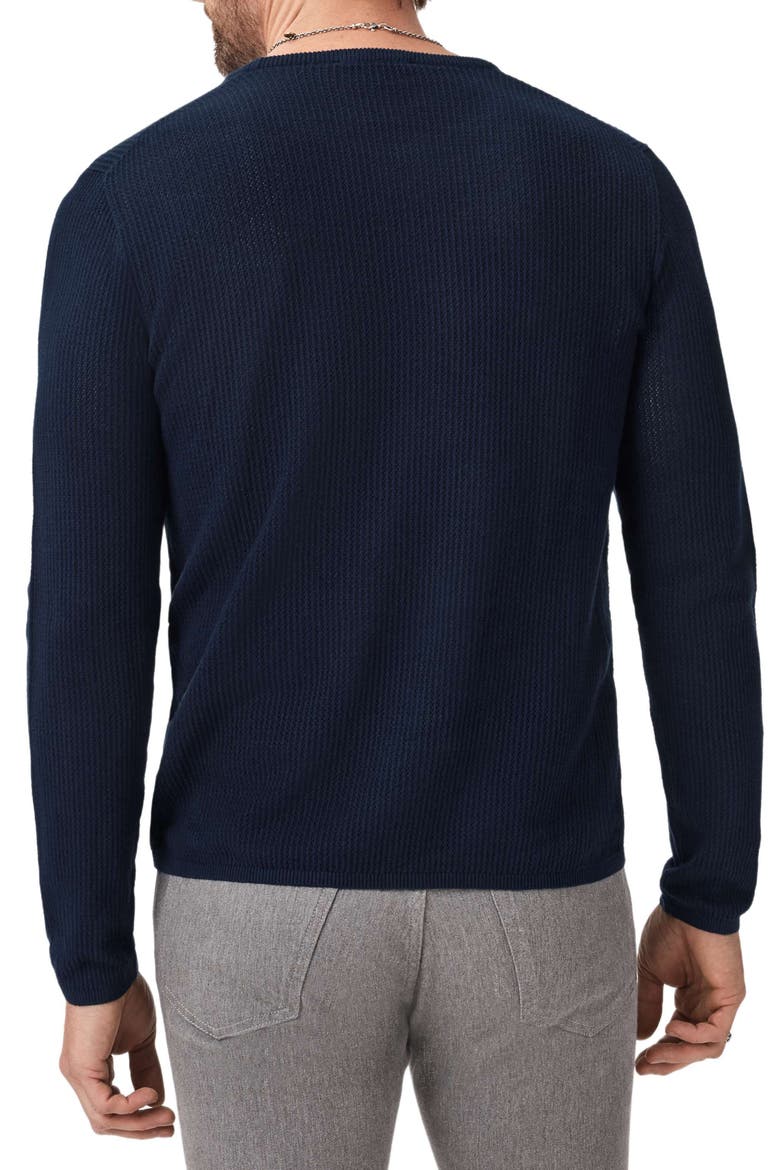 Montclair Mesh Stitch Organic Cotton Blend Sweater, Alternate, color, DEEP BLUE