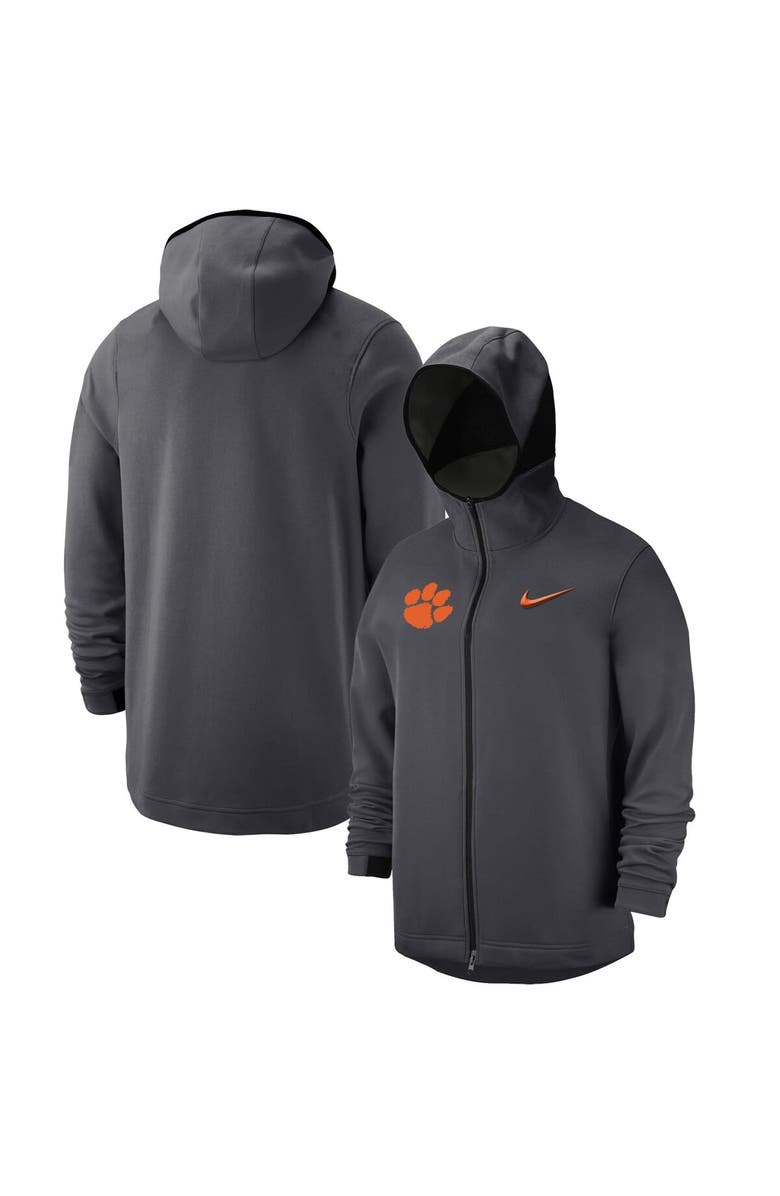 Nike Men's Nike Anthracite Clemson Tigers Tonal Showtime Full-Zip Hoodie, Main, color, Anthracite